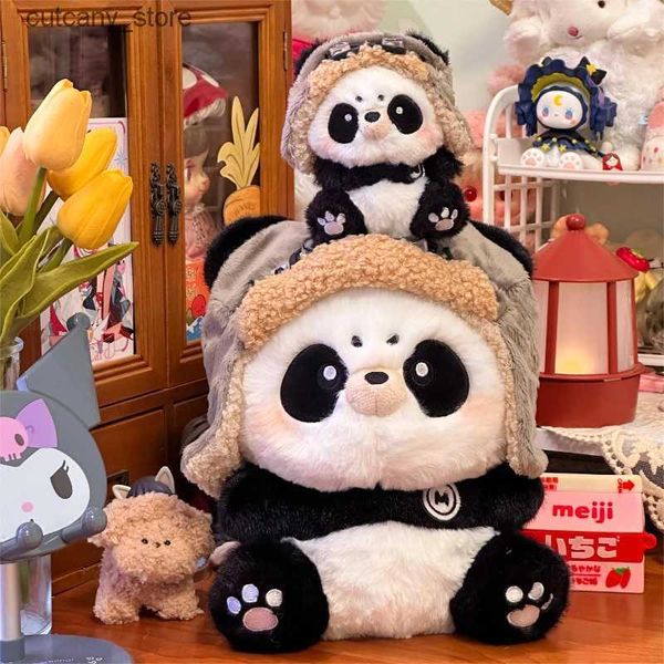 Animali di peluche ripieni Nuovo limitato 10 / 20 cm Simpatico panda con corpo animale Bambola fatta a mano Peluche Peluche Fan Colction Regalo L240322