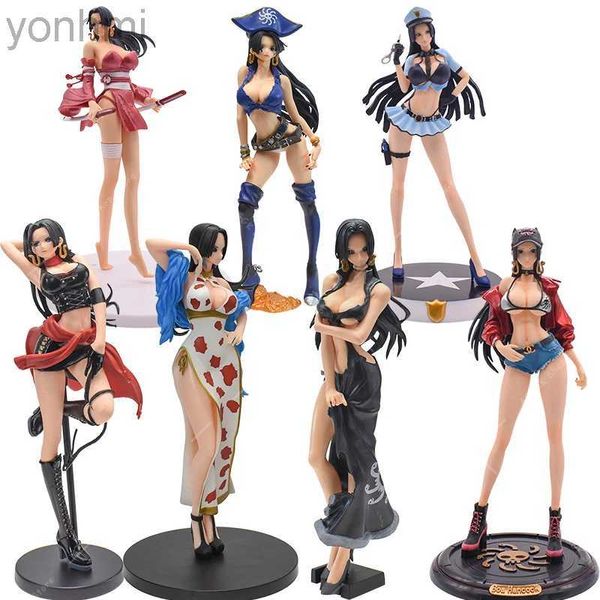 Aktionsspielfiguren One Piece Boa Hancock Anime Figur 7 Stil Sexy Polizeiuniform Versuchung Pirat Schatz Cheongsam Modell Sammlung Geschenk Neu 240322