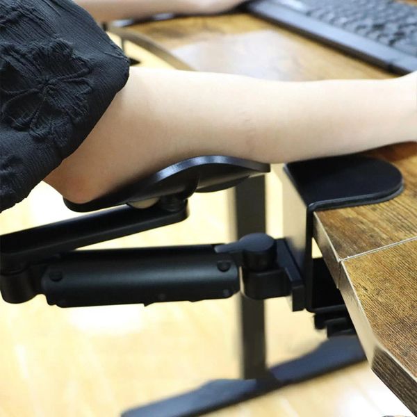 Almofadas suporte de descanso de braço multifuncional para mesa suporte de pulso ajustável durável para montagem de cadeira de computador teclado apoio de braço bandeja de mouse