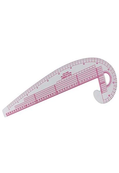 Noções de costura ferramentas multifuncional plástico macio em forma de vírgula curva régua estilo design alfaiataria francesa tool8230347
