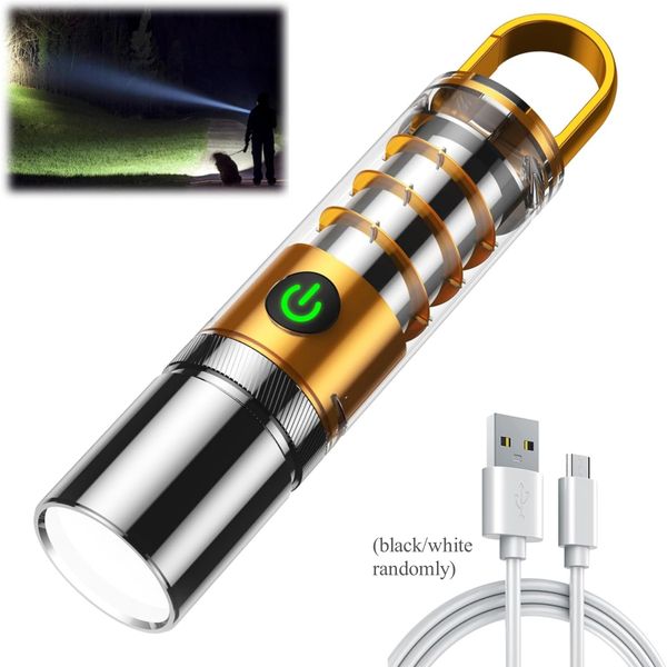 Torce LED Ricaricabili, Torcia da 30.000 Lumen, Alimentata a Batteria USB-C, Alta Potenza Luminosa, 6 Modalità, Torcia Potente con Lampeggiatore per Camminare, Campeggio, Emergenza