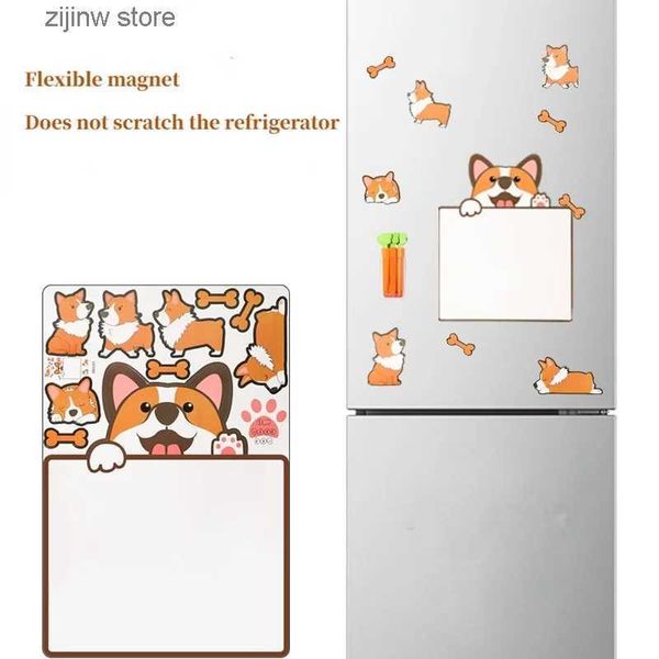 Kühlschrankmagnete Kühlschrankaufkleber Informationstafel löschbare Heimdekoration Hund Whiteboard-Magnet personalisierte kreative Tafel Y240322