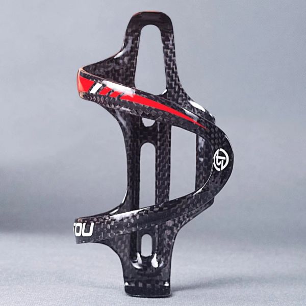 Computadores Tomtou Suporte de garrafa de água de fibra de carbono completo 3k para bicicleta de estrada/montanha ciclismo mtb gaiola de garrafa brilhante ultraleve 16g