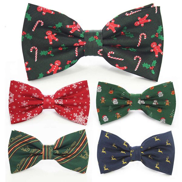 JEMYGINS Krawatten für Herrenhemd, Schneeflocken-Baum-Muster, Herren-Seidenfliege, Weihnachtsfeier-Geschenk