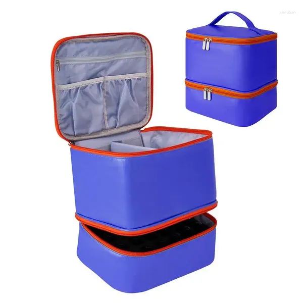 Borse portaoggetti Kit per unghie in gel Organizer Custodia da viaggio per smalto Lampada ad alta capacità che trasporta porta bottiglie di colla