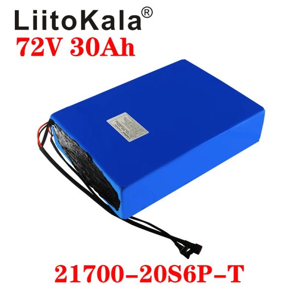 Liitokala 20s 72V 20AH 30AH 40AH 50AH Elektrombatterbatterie 21700 5000mAh Cell 72V Elektrische Roller -Lithiumbatterie mit BMS