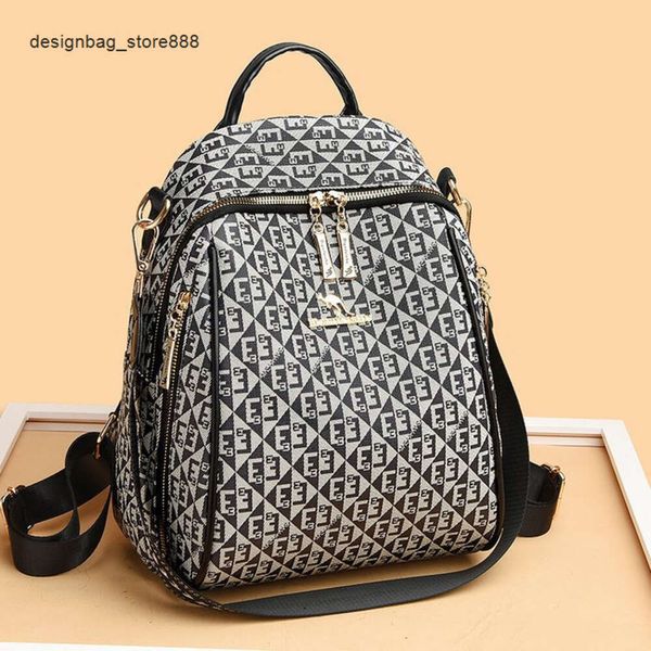 Vende sacos de designer feminino através das fronteiras high end grande carta concha mochila na moda feminina canguru multi funcional mochila