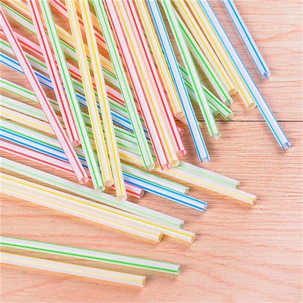 Bicchieri usa e getta Cannucce 100 pezzi Colorati in plastica Pp Bevanda flessibile Bere flessibile Decorazioni per matrimoni Forniture per feste in cucina