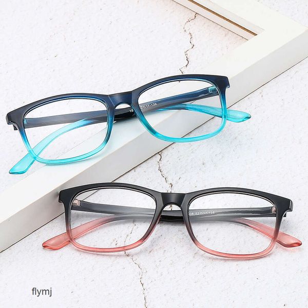 2 peças designer de moda de luxo 2023 espelho plano ultra leve edição coreana óculos de miopia da moda com telefone de computador óculos anti-luz azul anti-radiação