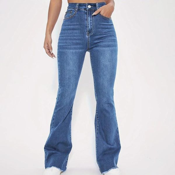 Женские джинсы, джинсовые брюки-карго для женщин, мешковатые женские удобные мягкие расклешенные джинсовые брюки с высокой талией, модные широкие брюки