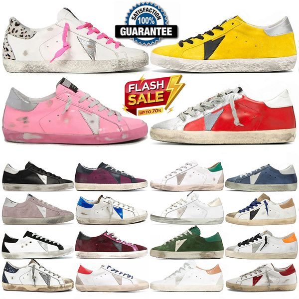 Designer Sneakers Golden Luxurys Mocassini Scarpe casual Pelle Italia Dirty Old Shoe Marca Donna Uomo Super-Star Ball Star Scarpe da ginnastica da esterno