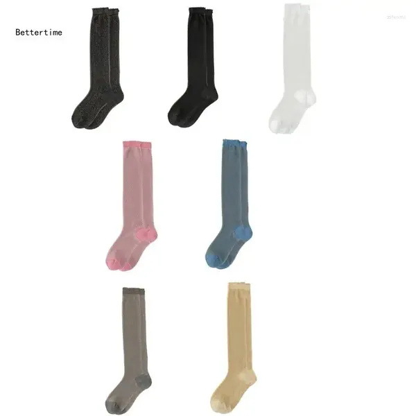 Frauen Socken B36D Damen Lange Röhrenstrümpfe Mädchen Sexy Halbe Wade Sommer Cosplay Nylon Kniehohe Lolitas Seide