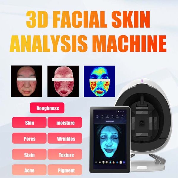 2024 tecnologia visia máquina de análise de pele mágica/analisador de pele 3d/sistema de teste relatório de teste diagnóstico facial