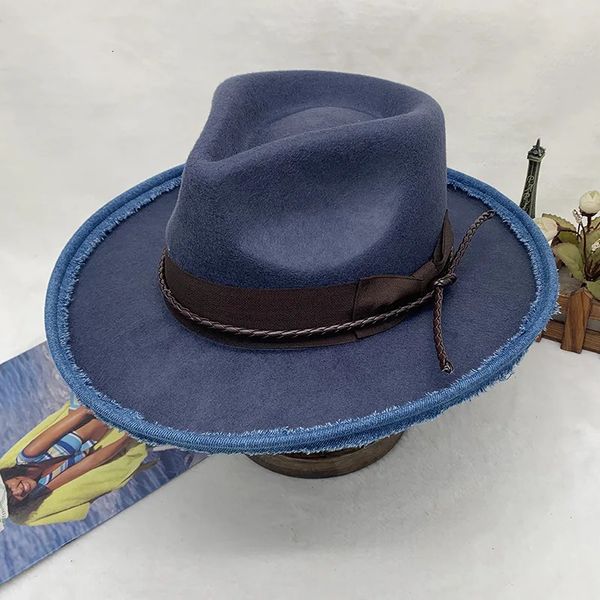 Woll Cowboy Hut Herren Hut Großhandel Wildleder Fedora Hut Cowboy Hats Schweinehut Damen Hut Schwarz Cowboy Hut Hut Club Hut 240320