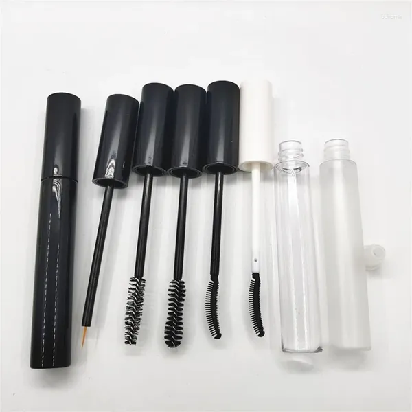 Depolama Şişeleri 10/30/50pcs 12ml boş tüp maskara manyetik eyeliner kirpik yapıştırıcı şişe diy siyah ve alt şişe kozmetik konteyner