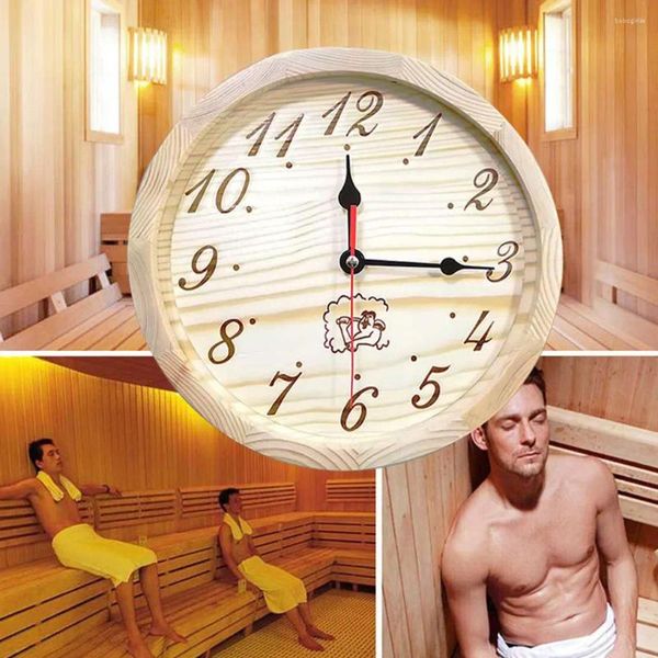 Relógios de parede Relógio de madeira Acessórios domésticos Dispositivo de temporização Economia de espaço Temporizador de sala de vapor Acessório de suprimentos de sauna preciso
