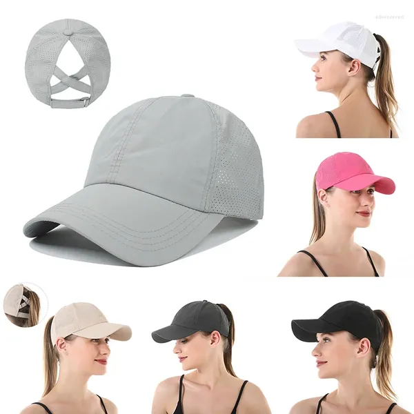 Berretti da baseball da donna Berretto da baseball estivo Visiera in rete traspirante Cappelli da sole Casual Hip Hop Sport all'aria aperta femminile