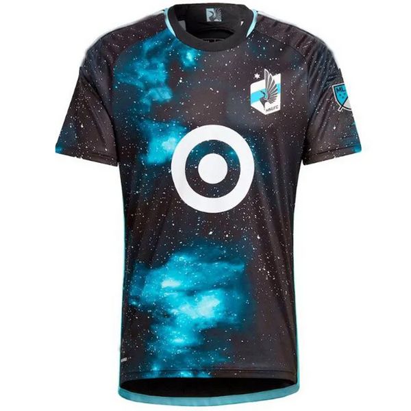 3xl 4xl 24/25 mls FC Minnesota United Futbol Formaları Çocuk Kiti Adam Major League Futbol Gömlek Ev Yıldızlı Gece Siyah Uzakta Kuzey Işıkları Beyaz Reynoso Hlongwane