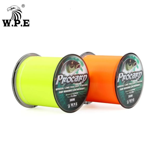 Lenza da pesca alla carpa WPE 300m 025mm040mm Nylon 8kg189kg Monofilamento Affondamento Filo per attrezzatura per pesci 240313