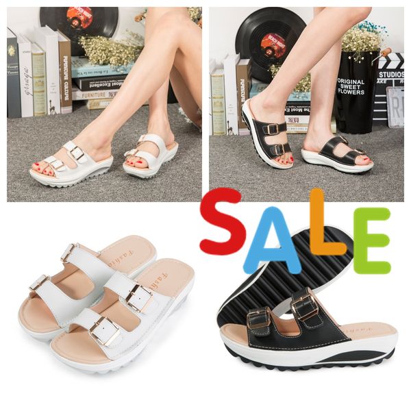 Lässige Damen-Sandalen für Zuhause, Outdoor-Kleidung, Freizeitschuhe, GAI, bunt, Aprikose, neuer Stil, große Größe, Modetrend, Damen, einfach passend, wasserdicht, zweireihig