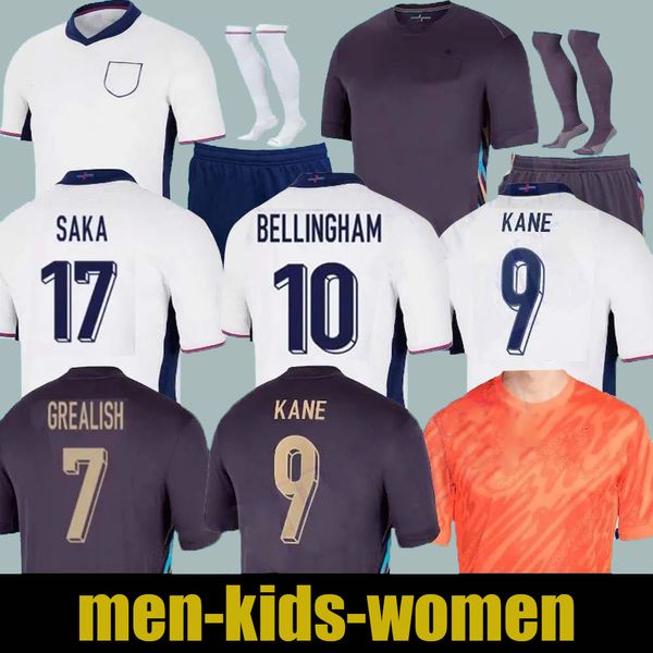 2024 Englands Bellingham camisa de futebol Euro Cup National Team camisas de futebol para homens e crianças kits de futebol