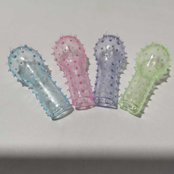 Guanti da massaggio sessuali di design Set di denti di lupo creativi Set di anelli di cristallo Set di dita divertenti Set di pulsanti per masturbazione per adulti e donne Forniture Pmie