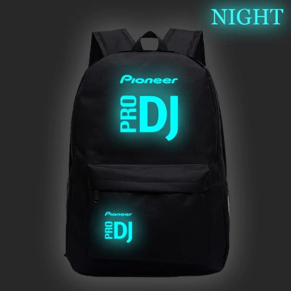 Mochila Venda Quente Pioneer Pro Dj Luminosa Mochila Escolar Homens Mulheres Meninos Meninas Saco Escola Novo Padrão Laptop Mochila Mochila