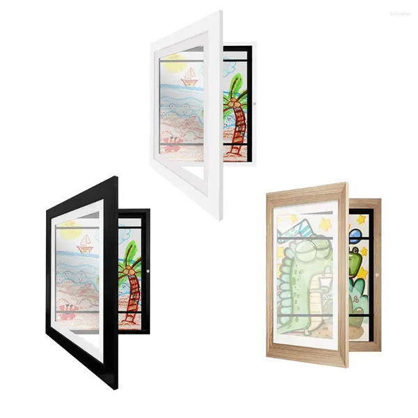 Quadros Kids Artwork Picture Frame Abertura Frontal Display de Parede 5.9x4.3 Interno para Desenhos Obras de Arte Projetos