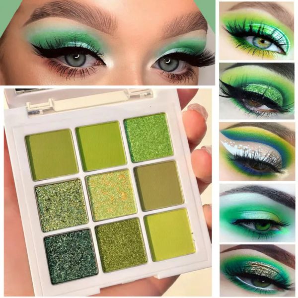 Ombra blu verde verde viola glitter tavolozza di ombretto palette luccichio neon face corpo occhio ombretto crema di halloween festival stage strumento