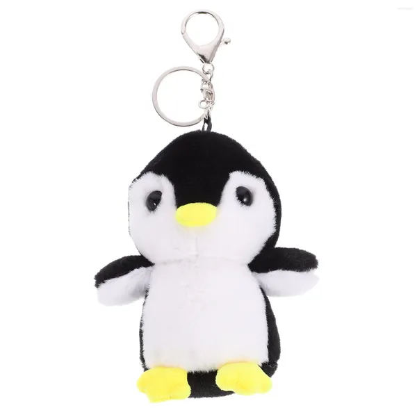 Chaveiros chave fob pinguim pingente brinquedo pelúcia animal chaveiro saco chaveiro pelúcia para mulheres