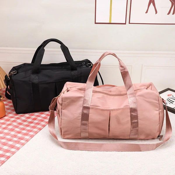 Borse portaoggetti Borsa da viaggio da viaggio Palestra per donna Grande capacità con scomparto per scarpe Borsa da yoga leggera e resistente Sport