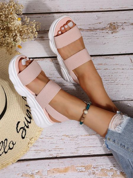 Sandali Nuovi sandali spessi minimalisti per donne casual sportiva in tessuto all'aperto sandali sandali Summer apriti sneaker femminili di punta