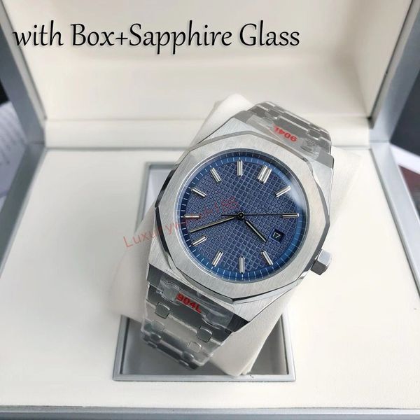 Relógio masculino designer de luxo movimento automático relógios relogios tamanho 42mm 904l pulseira de aço inoxidável à prova dwaterproof água safira orologio.relógios relojes de alta qualidade