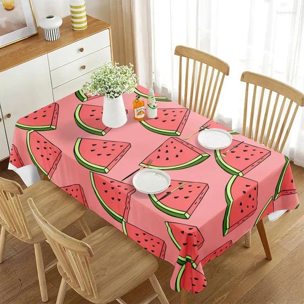 Tischdecke, rote Wassermelonen, Tischdecke, Sommer, frische Früchte, Muster, rechteckig, für Küche, Kaffee, Esszimmer, Dekoration