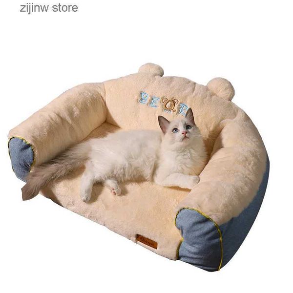 canili penne 65 cm Four Seasons Pet Dog Divano letto Letto per cani di lusso Cuccia per cuccioli Caldo e traspirante Letto per gatti Tappetini per dormire Articoli per animali domestici per cani di piccola taglia Y240322