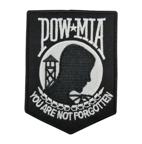 Couros pow mia bordado remendo calor selado apoio para motocicleta motociclista jaqueta ferro em costurar no remendo 35quot g0176 8192231