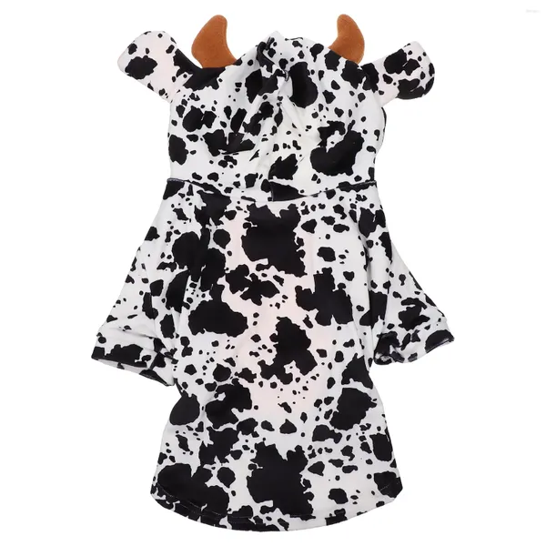 Cucciolo di abbigliamento per cani da cucciolo di trasformazione per animali domestici Costume adorabile decorazione calda abbigliamento adorabile modellazione di mucche bianche