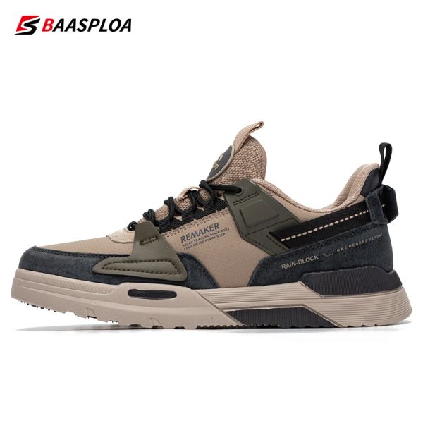 Camicie baasploa in pelle da uomo scarpe da camminare con sneaker leggero scarpe casual maschio impermeabile comode 2023 autunno