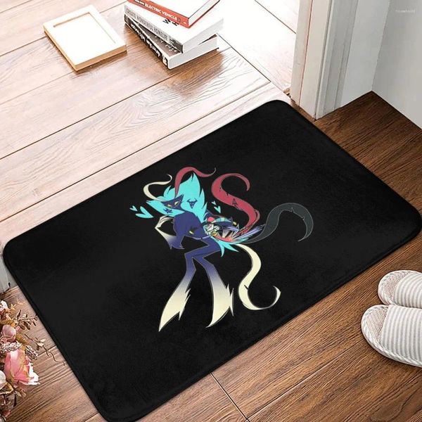 Tapetes Helluva Boss Cartoon Bath Mat Asmodeus Capacho Sala de estar Tapete Porta de entrada Tapete Decoração de casa