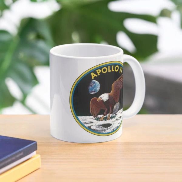 Tassen Apollo 11 Mission Logo Kaffeetasse Original Frühstückstassen Kalt- und Thermogläser Tee