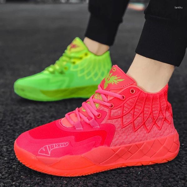 Scarpe da basket 2024 Trend di moda maschile Sports Outdoor Solle Solpe spesse che indossano un allenamento traspirante resistente