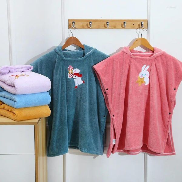 Asciugamano di 6-12 anni Baby C Fleece orale con berretto da bagno Capo Cartoone Spesso da appalto caldo con cappuccio per bambini