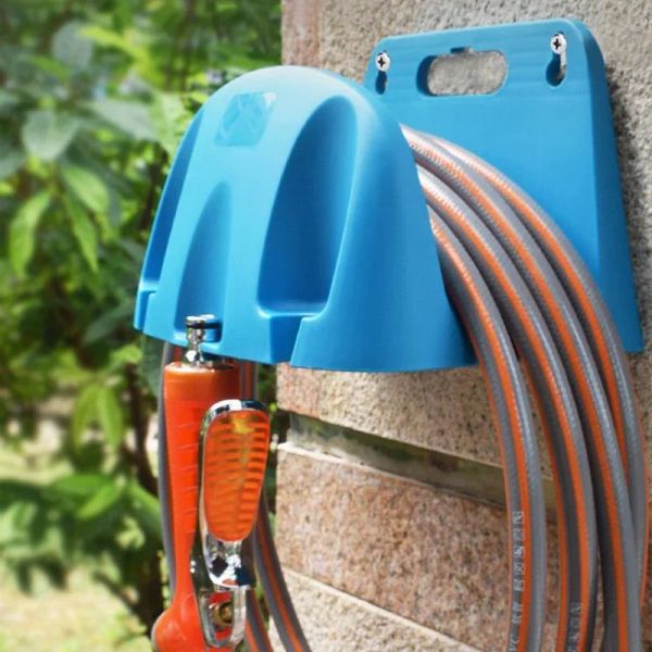 Bobine a parete Tubo per irrigazione da giardino Gancio per tubi Cremagliera in plastica Rubinetto per tubo per irrigazione Organizzatore Supporto per stoccaggio Telaio per avvolgimento del tubo