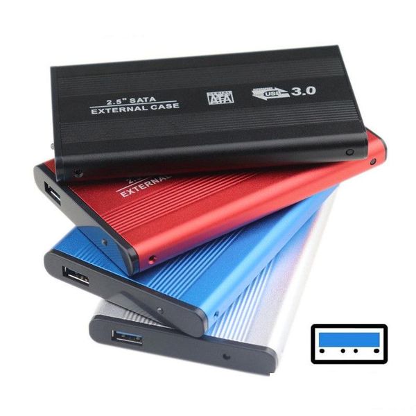 Festplattengehäuse 2,5 Zoll USB 3.0 Externes Gehäuse Festplatte Festplatte SATA Speichergehäuse Box Aluminium mit Taschen oder Einzelhandel Drop Delivery Co Otgz6