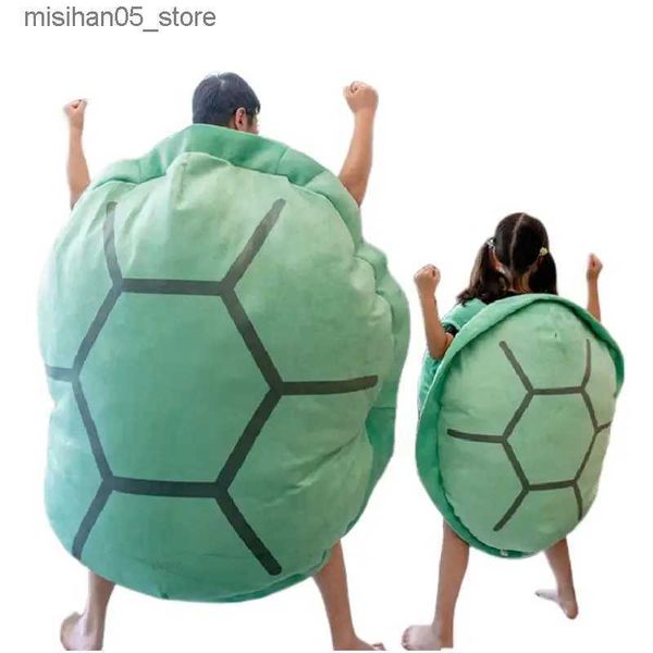 Плюшевые куклы Fun Turtle Shell Плюшевые игрушки для взрослых и детей Спальный мешок Наполнение Мягкая черепаховая подушка Подушка для дома Креативный забавный подарок Q240322