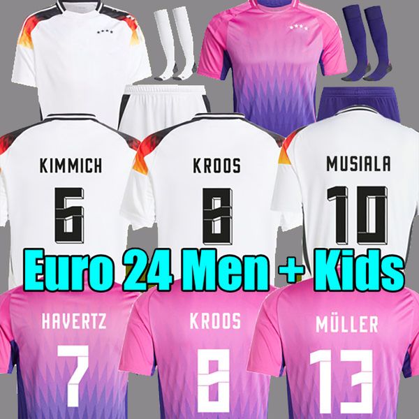 Hayranlar Oyuncu Versiyon Euro 2024 Almanya Futbol Jersey Kroos Musiala Wirtz Havertz Reus Muller Rudiger Fullkrug 24 25 Evde Futbol Gömlek Erkek Çocuk Kiti Seti