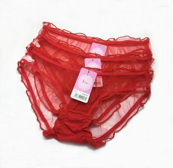 Kadın Panties 3pcs/Lot Kadın Seksi Dantel Tangalar Şeffaf Bragas Mujer iç çamaşırı brifing Bow Panty İç Çamaşır Kalinha