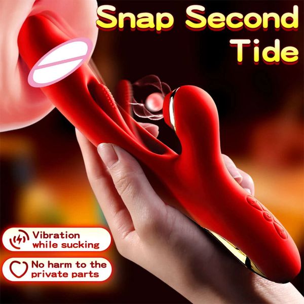 AAV 3 Vibratoren in 1 Rabbit-Vibrator, stark saugender Klitoris-Stimulator, kraftvolles Klopfen, G-Punkt-Vibrations-Dildo-Massagegerät, Vibrator für Frauen 2024