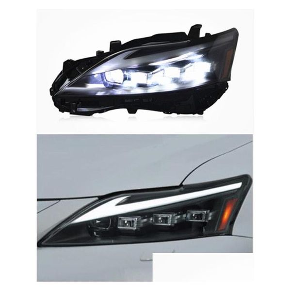 LED Daytime Running Car Head Light per Lexus Ct200 Ct200H Faro 2012- Indicatore di direzione dinamico Lampada abbagliante Drop Delivery Automobiles Otgym