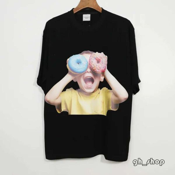 Рубашки Desiger Adlv Футболки высочайшего качества Корейский модный бренд Adlv Teddy Bear Футболка с короткими рукавами и пончиками для девочек Половина размера для пар 11 Dieo 8845